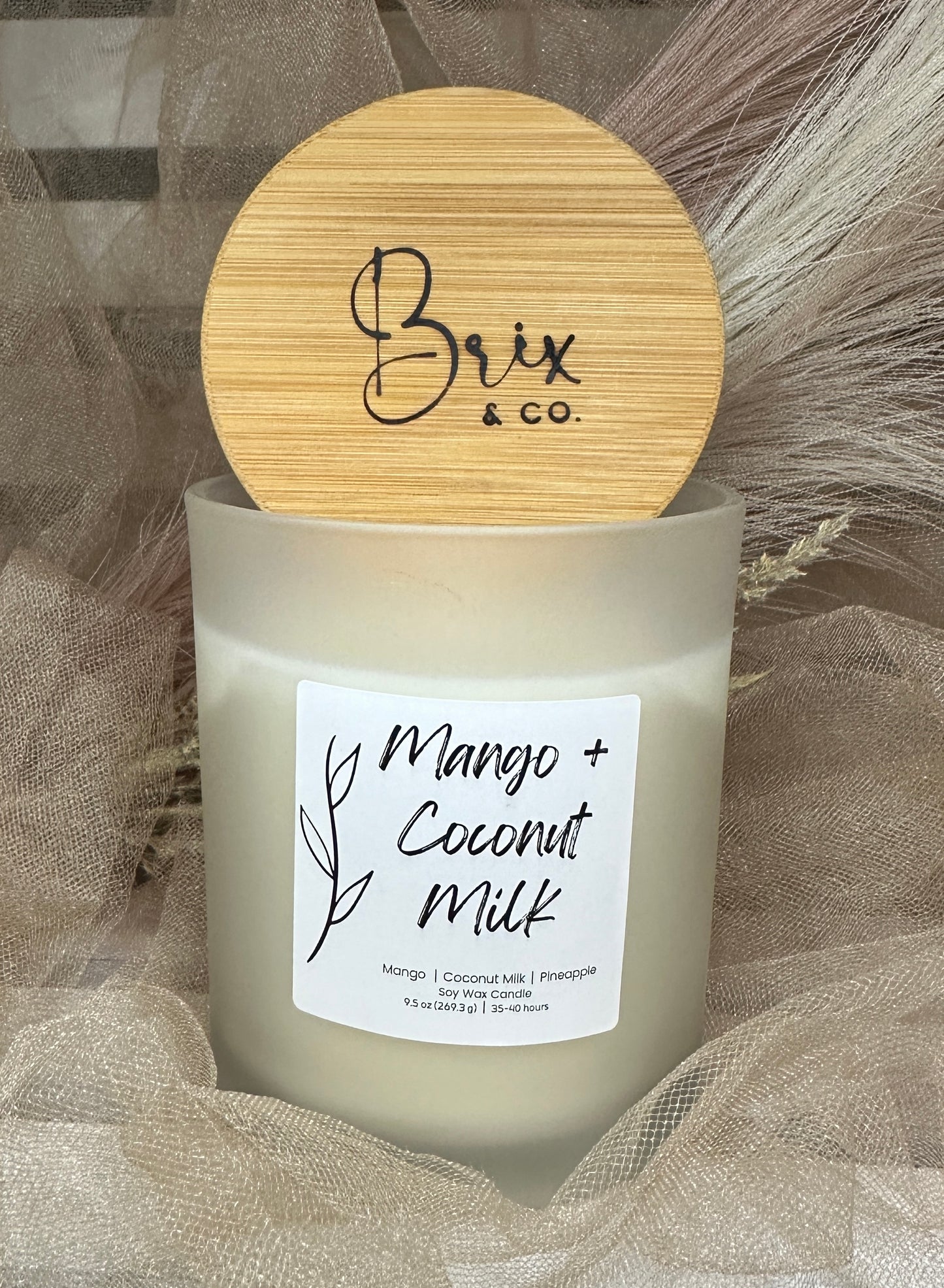Mango + Coconut Milk Soy Candle