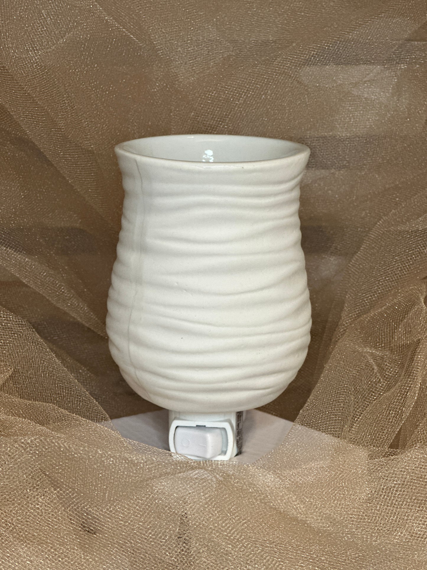 White Texture Wax Melt Warmer