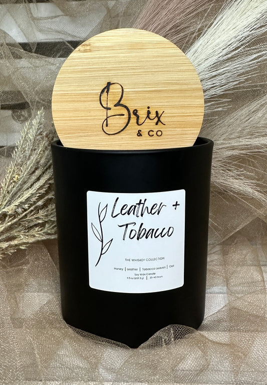 Leather + Tobacco Soy Candle